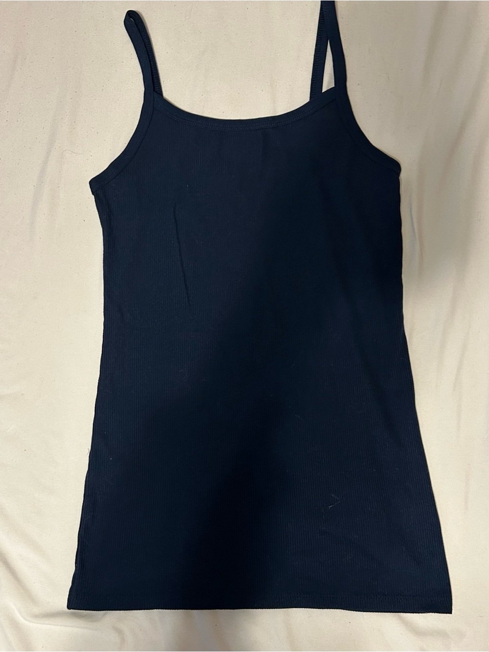 No Boundaries Navy Ribbed Tank Top